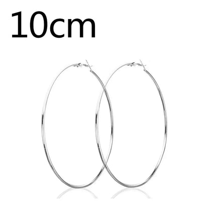 Stainless Steel Hoop Earrings Two Pair Adjustable Sizes - Smarsty