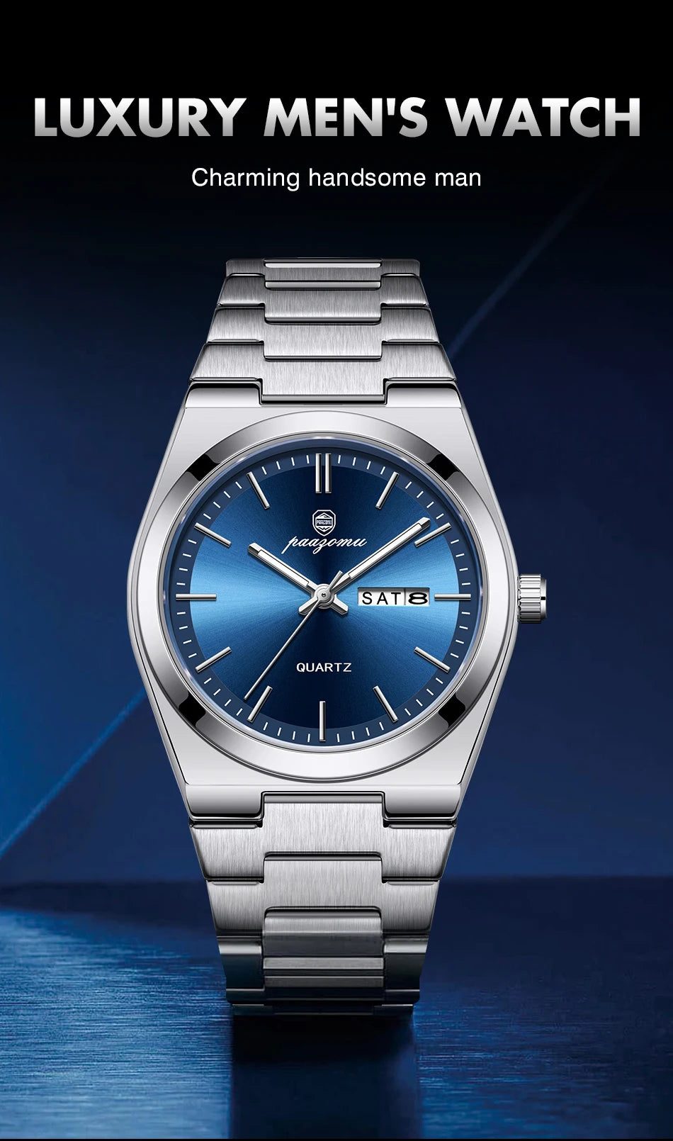 Luxury Waterproof Quartz Men's Watch with Luminous Features - Smarsty