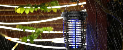 Solar Bug Zapper 2-in-1 Mosquito Killer Lamp Indoor 4500V Fly Zapper Outdoor Solar Powered with Rechargeable Insect Fly Trap