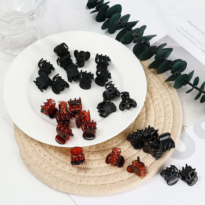 Mini Hair Claw Clips Small Black Transparent Secure - Smarsty
