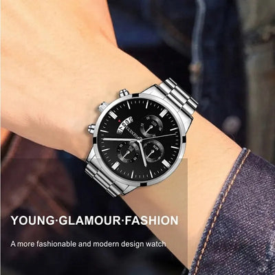Luxury Quartz Business Watch for Men with Calendar Feature - Smarsty
