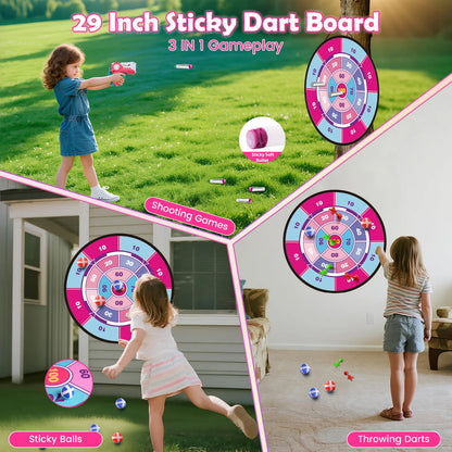 VATOS Night-Light Bow Arrow Guns Toy For Girls Archery Stand Target Board Indoor Outdoor Game Toys Kids Christmas Birthday Gift