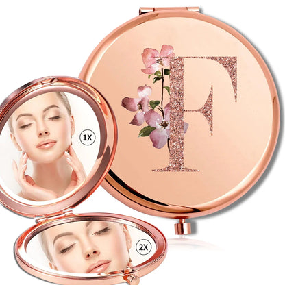 Rose Gold Double Sided Makeup Mirror Compact Design - Smarsty
