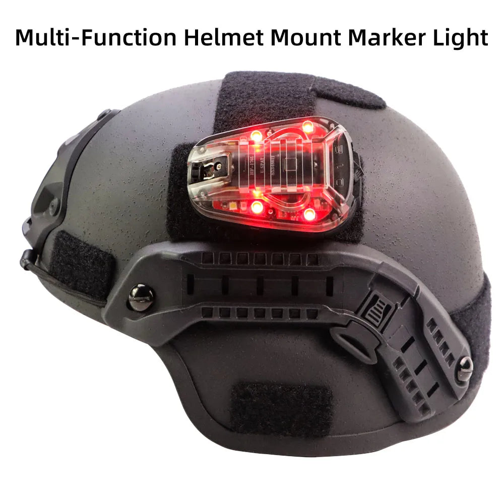 BOOIU Tactical Helmet Light Signal Light with LED IR/Strobe IFF Helmet Light Flashlight Survival Signal Light for Outdoor Sport by Smarsty