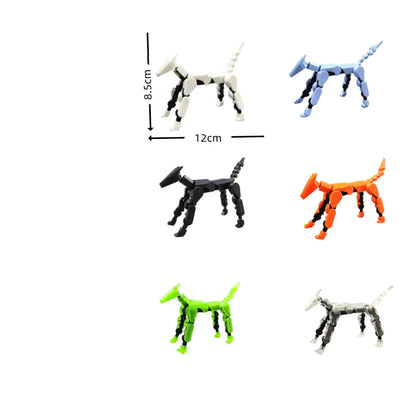 DIY Luminous T13 Multi-Jointed Movable Shapeshift Robot 3D Printed Mannequin Lucky robot and dog Action Figures Toys kids Gifts