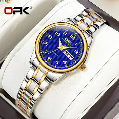Luxury Waterproof Quartz Watch For Women Stainless Steel Strap - Smarsty