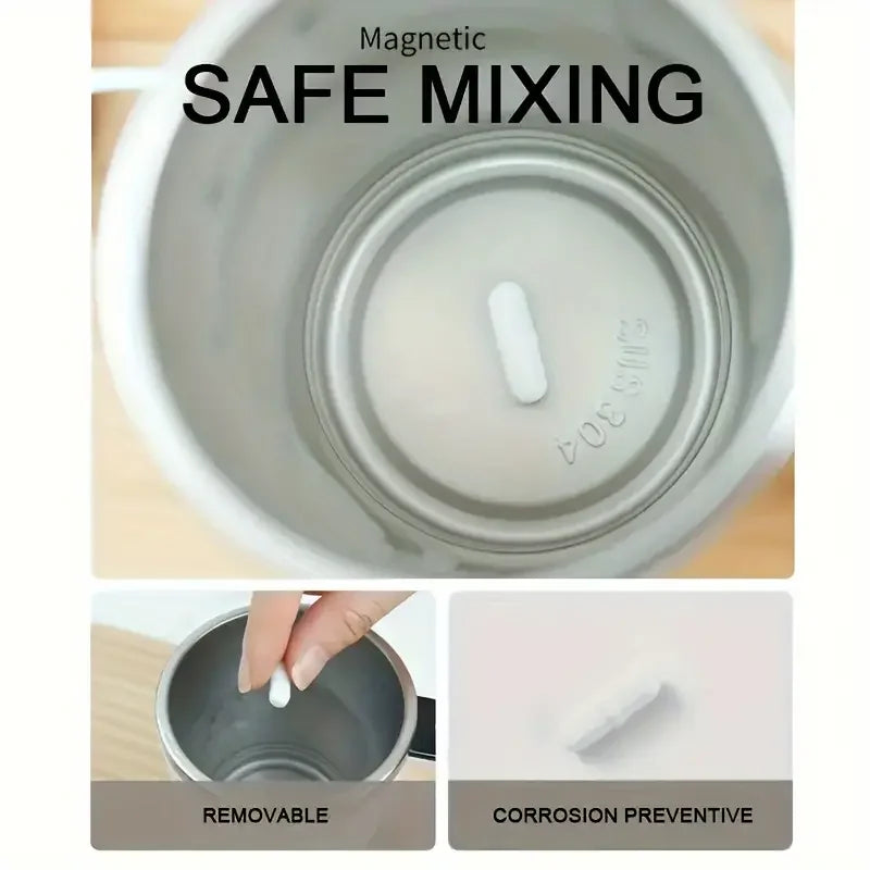 Smart mixing coffee cup LED display|USB charging|magnetic mixing function - Smarsty
