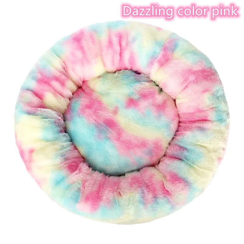 Super Soft Cat Bed Plush Donut Design for Comfort - Smarsty