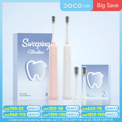 DOCO Sonic Electric Toothbrush With Smart Whitening Features - Smarsty