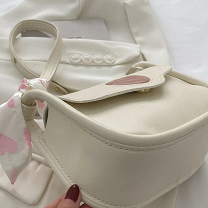 Women Slant Crossbody Saddle Bag Retro Love Pattern - Smarsty