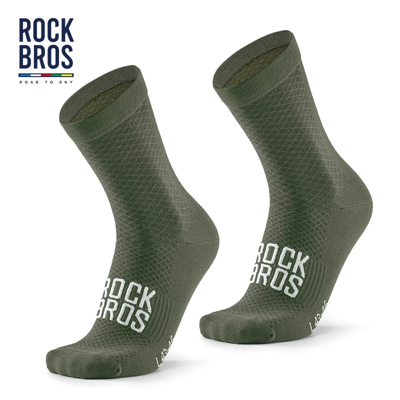 ROCKBROS Cycling Socks Soothing Sport Socks Shock Absorbing Bike Socks Breathable Fabric High Elastic Outdoor Socks A pair - Smarsty