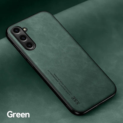 Leather Phone Case With Metal Plate For Car Mount Support - Smarsty