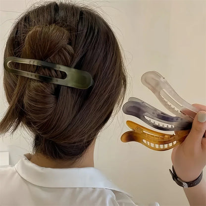 Acrylic Matte Duckbill Hair Claw Clips Strong Comfortable - Smarsty