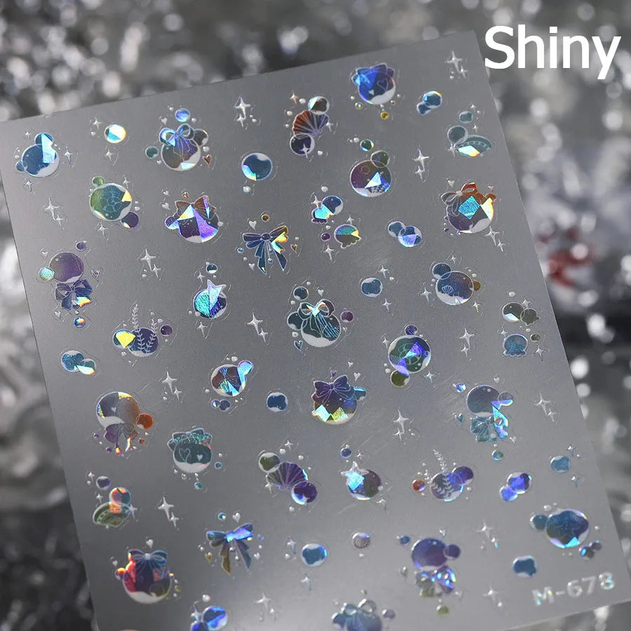 5D Summer Beach Nail Stickers with Shiny Sea Designs - Smarsty