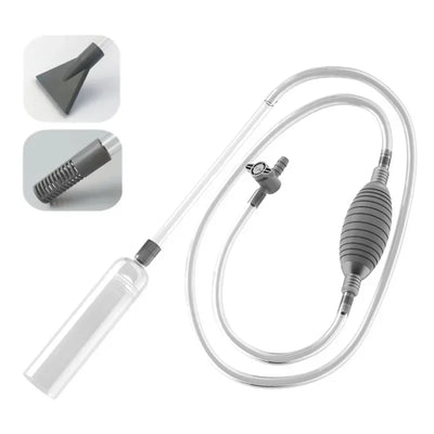 Siphon Pump with Filter Nozzle Fish Tank Water Changer Air Pump Cleaning Accessorie Handheld Aquarium Gravel Cleaner Vacuum Tool - Smarsty