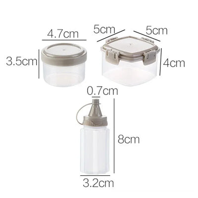 4pcs Plastic Sauce Squeeze Bottle Mini Seasoning Box Salad Dressing Containers Outdoor Portable Barbecue Spice Jar Kitchen Tool by Smarsty