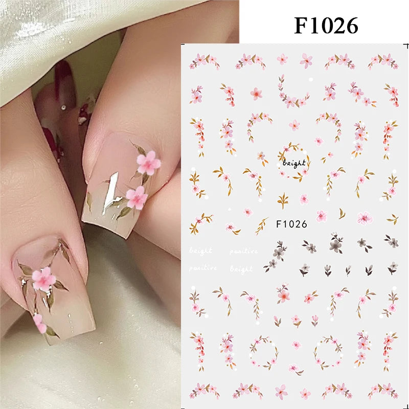 3D Colorful Marble Nail Stickers for DIY Art - Smarsty