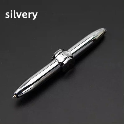 Multifunctional Decompression Finger Rotate Luminous Gyro Pens Toy Fidgets Spinner LED Light Ballpoint Pen Metal Gyro Pen Gift by Smarsty