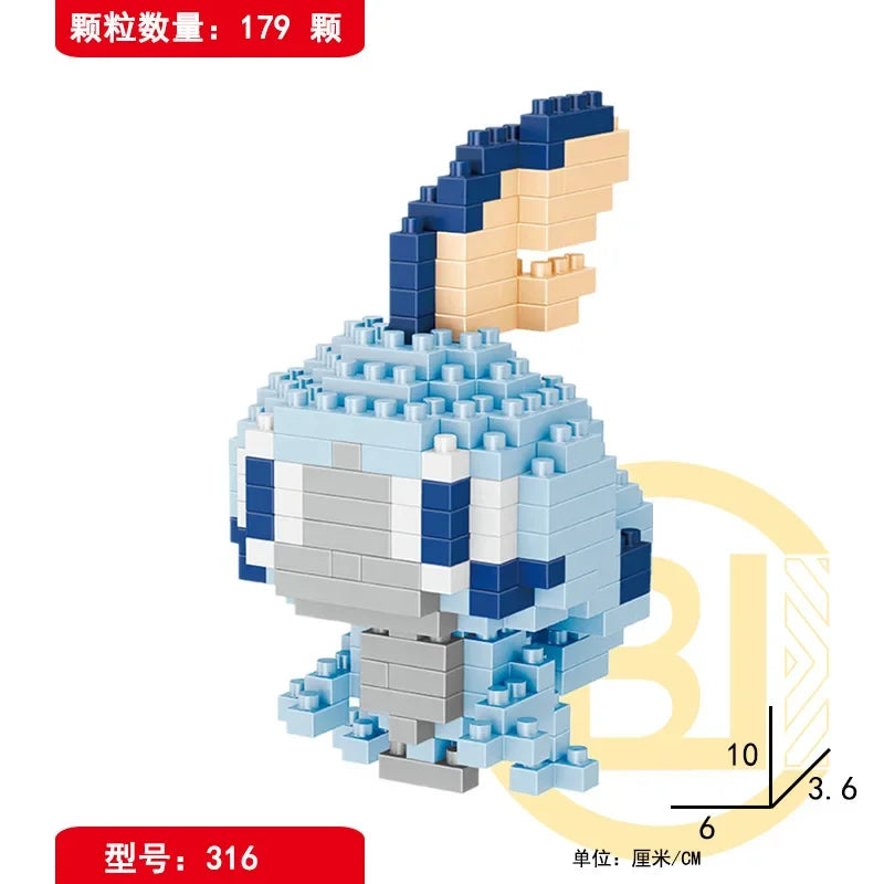 DIY Pokemon Blocks Small Cartoon Mini Building Block Pikachu Charizard Eevee Mewtwo Anime Assemble Action Model Dolls Toys by Smarsty
