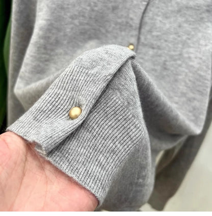 AOSSVIAO Long Sleeve Sweaters Cardigan Spring Autumn Women O-Neck Knitwear Tops Clothing Fashion Basic Tops