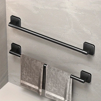 Self-Adhesive White Towel Holder Easy Install Bathroom Rack - Smarsty