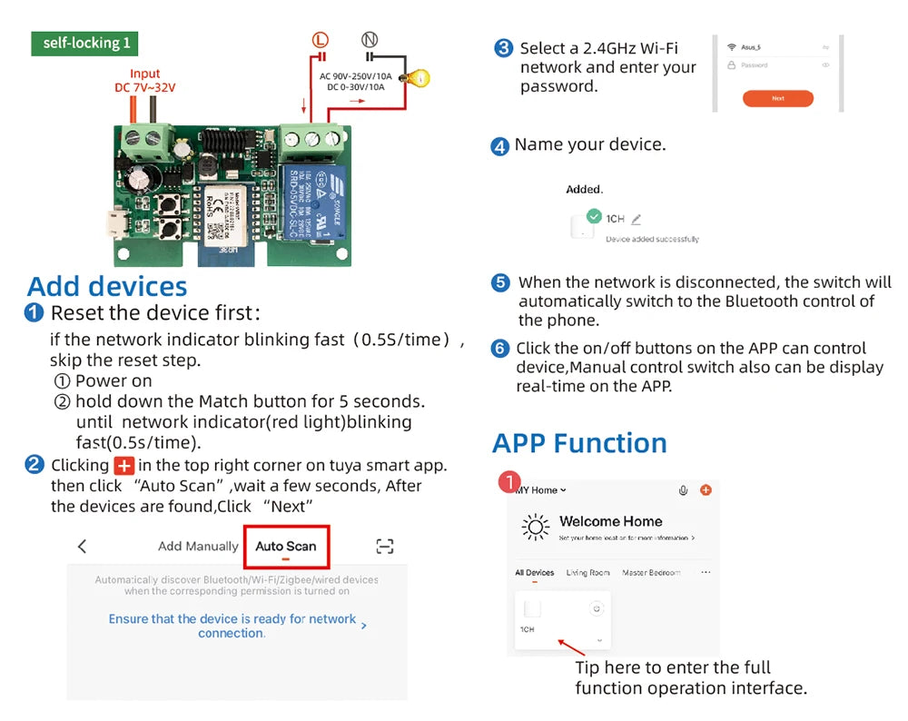 WiFi Tuya Smart Switch with APP Remote Control - Smarsty