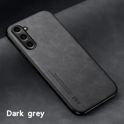 Leather Phone Case With Metal Plate For Car Mount Support - Smarsty