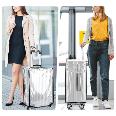 Transparent Pvc Luggage Protective Cover Wheeled Luggage Protective Cover Wear-Resistant Outer Cover Transparent Protective - Smarsty