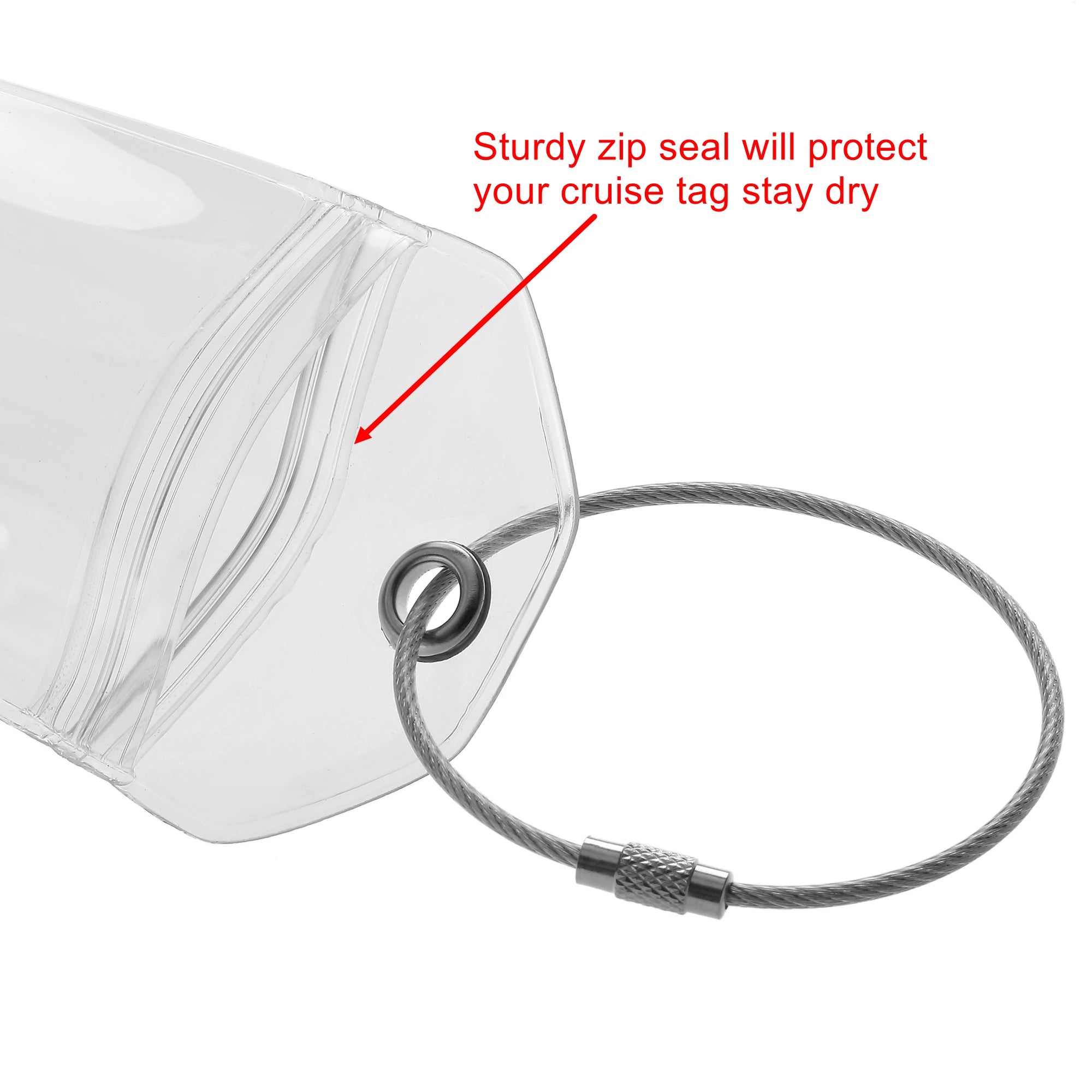 4 Pieces Cruise Tags Luggage Tag Holders for Royal Caribbean & Celebrity Cruise Ship with Zip Seal & Steel Loops Thick PVC - Smarsty