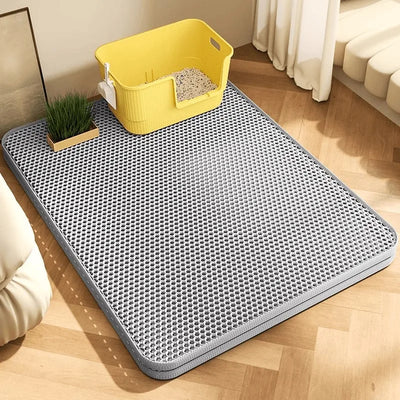 Extra Large Cat Litter Mat Heavy Duty Waterproof 2 Layer Non Slip Washable Pet Floor Protector Litter Box Sand Stopper - Smarsty