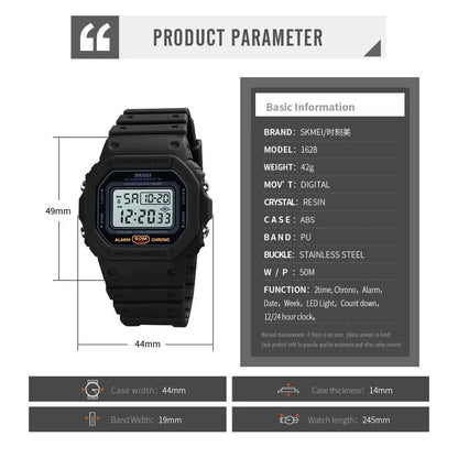 SKMEI 1628 Waterproof Military Digital Watch for Men - Smarsty