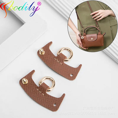 1 Set Bag Strap For Longchamp Mini Punch-free Genuine Leather Shoulder Strap Set Transformation Crossbody Strap Bag Accessories - Smarsty