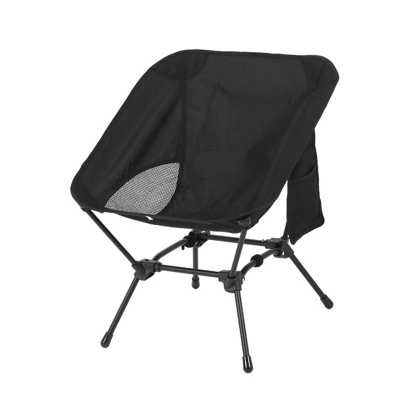 Square Structure Beach Fishing Stool, Convenient Four-Corner Camping Folding Chair, Lightweight Iron Tube Moon Chair by Smarsty