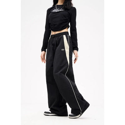 Women Casual Joggers Pants Fashion Streetwear Oversized Sports Wide Leg Pants Hip Hop Y2k Sweatpants High Waist Baggy Trousers - Smarsty