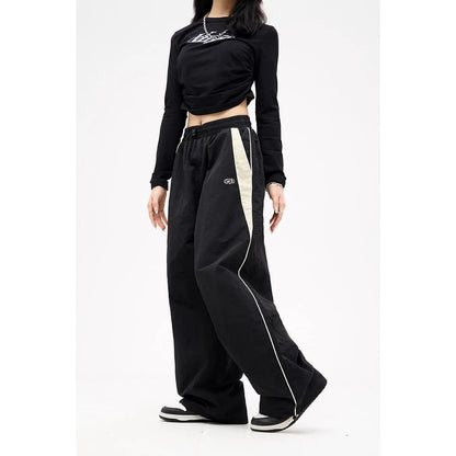 Women Casual Joggers Pants Fashion Streetwear Oversized Sports Wide Leg Pants Hip Hop Y2k Sweatpants High Waist Baggy Trousers - Smarsty