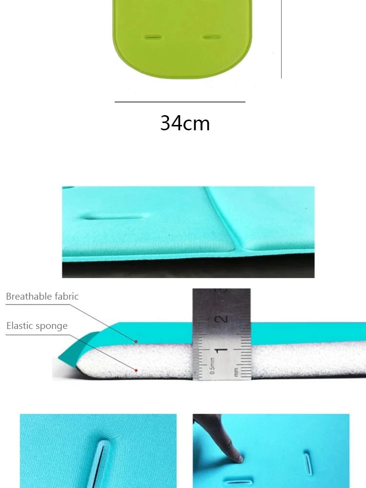 Stroller Seat Cushion Soft Baby Pushchair Car Cart High Chair Seat Trolley Cushions Kids Stroller Mattress Soft Pad Large Sizes