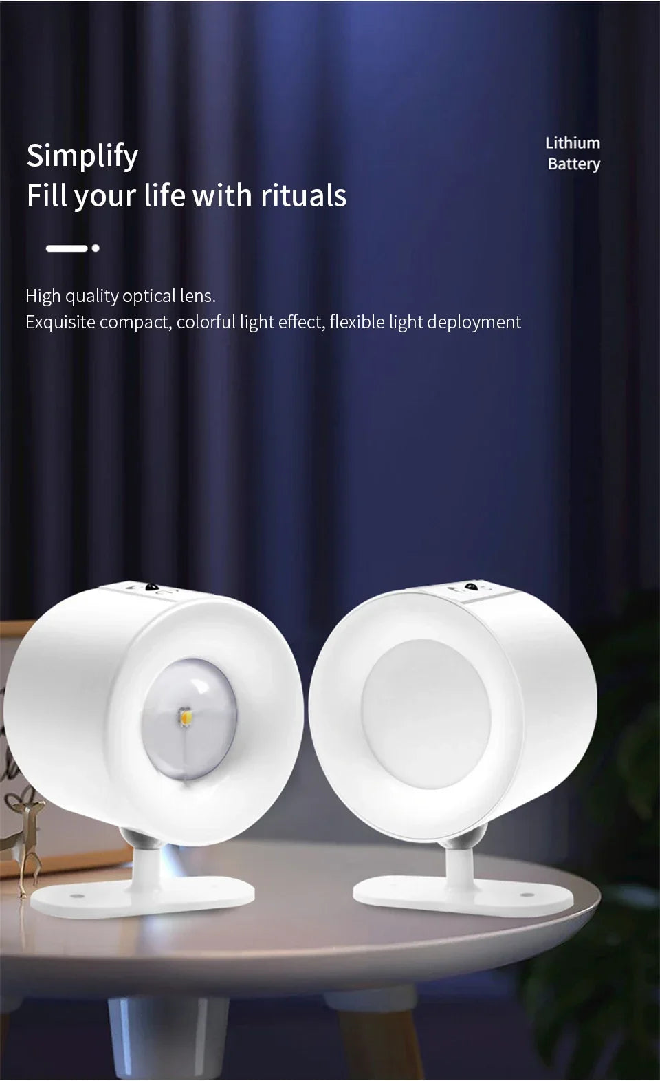 Rechargeable LED Wall Light with Remote Control - Smarsty