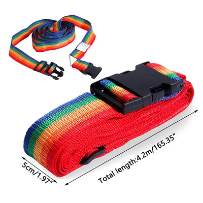 Luggage Buckle Strap Cross Belt Packing Adjustable Travel Accessories Suitcase Buckle Strap Rainbow Baggage Packing Belts - Smarsty