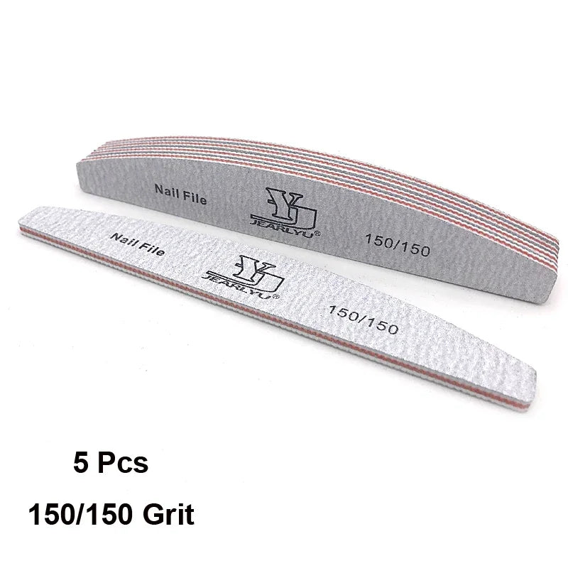 5Pcs Nail File Set with Mixed Grits for Professional Manicure - Smarsty