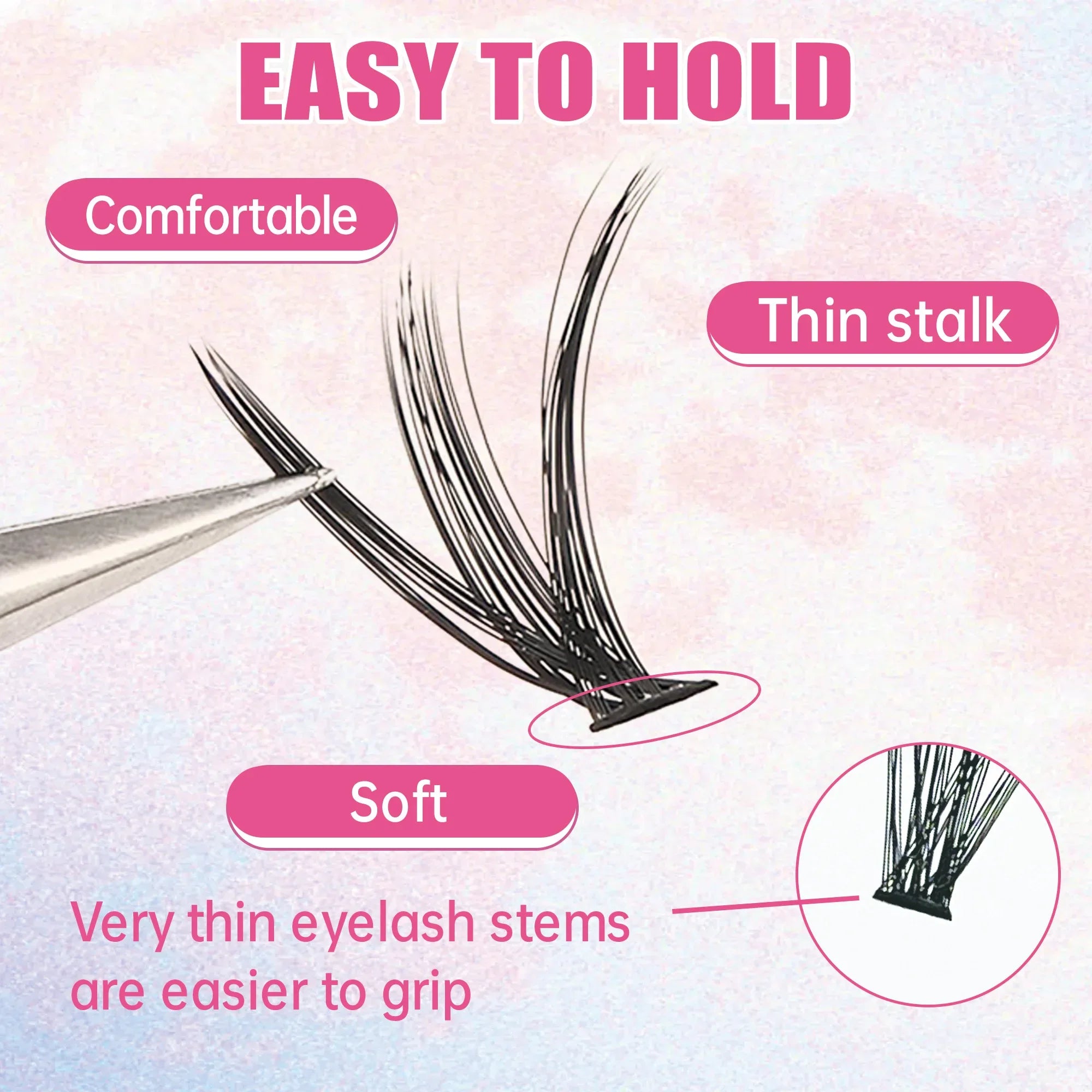 DIY Lashes Extension Kit Eyelashes 200 PCS Clusters Lash Bond and Seal Makeup Tools for Gluing  Lashes Gluing Glue  Accessories - Smarsty