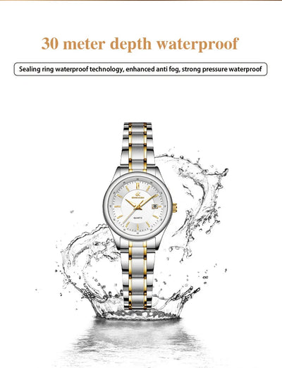 Elegant Waterproof Women's Watch with Luminous Display - Smarsty