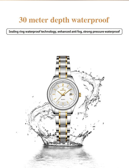 Elegant Waterproof Women's Watch with Luminous Display - Smarsty