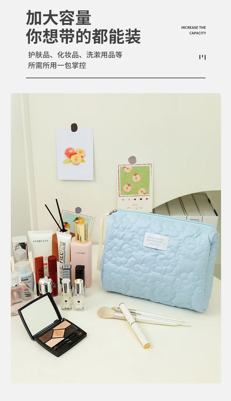 Flower Pattern Makeup Bag Cosmetic Organizer Travel Pouch - Smarsty