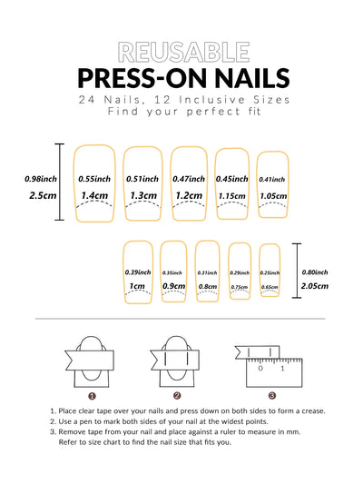 Glossy Pink Press On Nails 24pcs Full Cover Elegant Style - Smarsty
