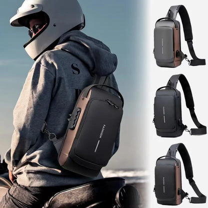Anti Theft Chest Bag USB Charge Crossbody Sling Pack - Smarsty