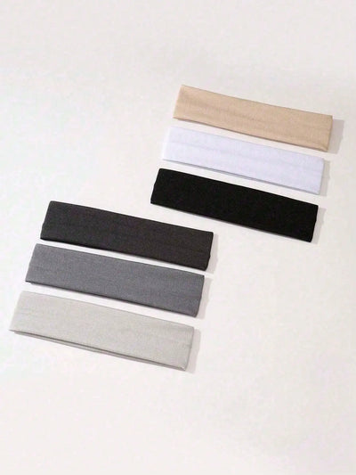Unisex Sweat Absorbing Sports Headbands 6 Pack Cotton - Smarsty