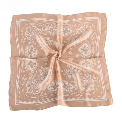 Women Paisley Satin Scarf Lightweight Sun Protection Shawl - Smarsty