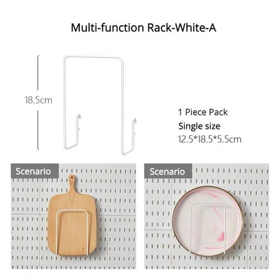 New DIY Pegboard Accessories Hanging Shelf Storage Hooks Wall Organizer No Punching Crafts Organization For Garage Kitchen Room by Smarsty