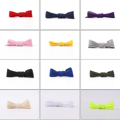 No tie Shoelaces Round Tennis Shoe laces Without ties Adult Kids Fashion Outdoor Running Sneakers Laces Shoes Accesories - Smarsty