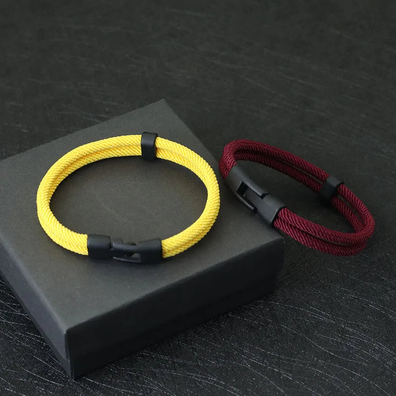 Men's Double Layer Thread Bracelet for Stylish Layering - Smarsty